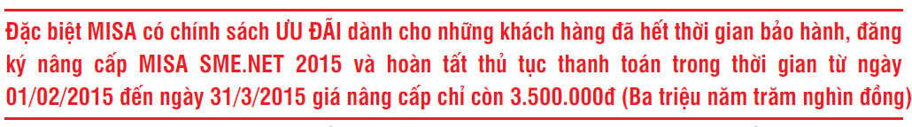 Phần mềm kế toán MISA SME – 27 năm số 1 Việt Nam