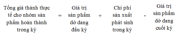 Tính giá thành sản phẩm công ty sản xuất cao su theo phương pháp tỷ lệ 1