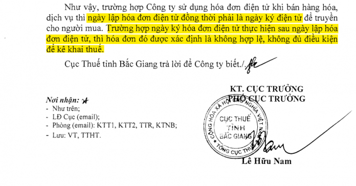Hóa đơn điện tử có ngày lập và ngày ký khác nhau Hóa đơn điện tử có ngày lập và ngày ký khác nhau