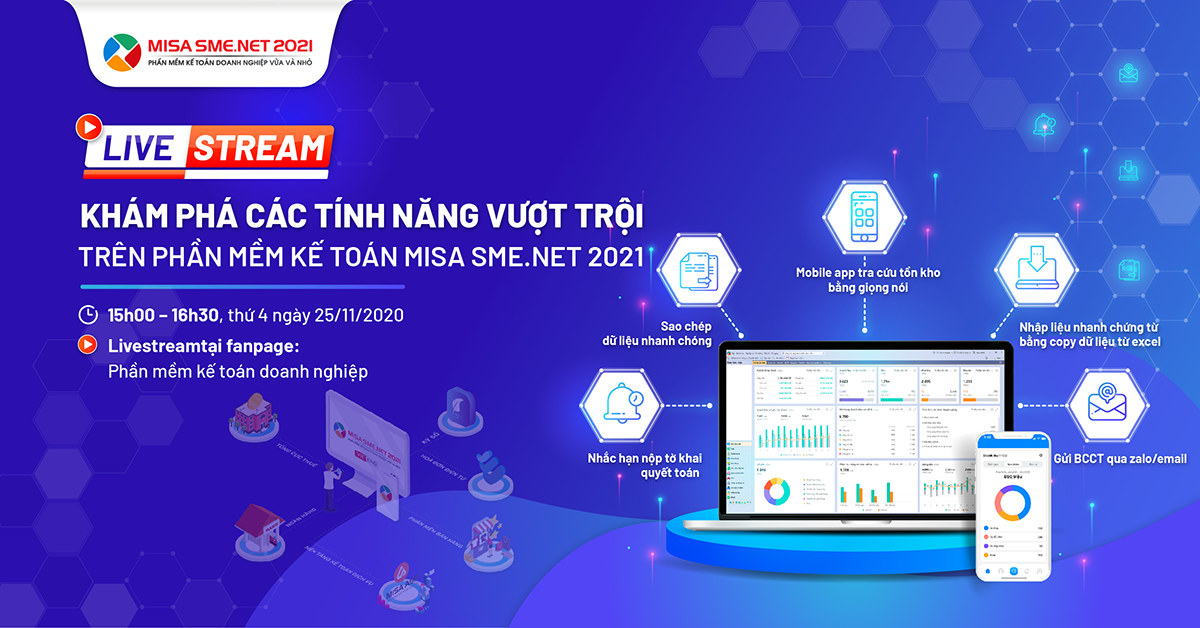 Phần mềm kế toán MISA SME – 27 năm số 1 Việt Nam