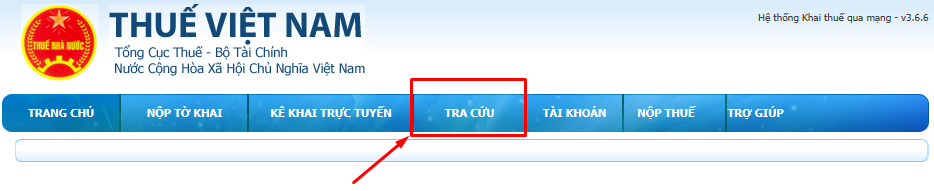 tra cứu tờ khai thuế qua mạng