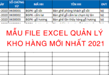 Tải miễn phí file excel quản lý kho hàng mới nhất 2021