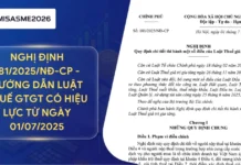 Nghị định 181/2025/NĐ-CP – Hướng dẫn Luật thuế GTGT có hiệu lực từ ngày 01/07/2025