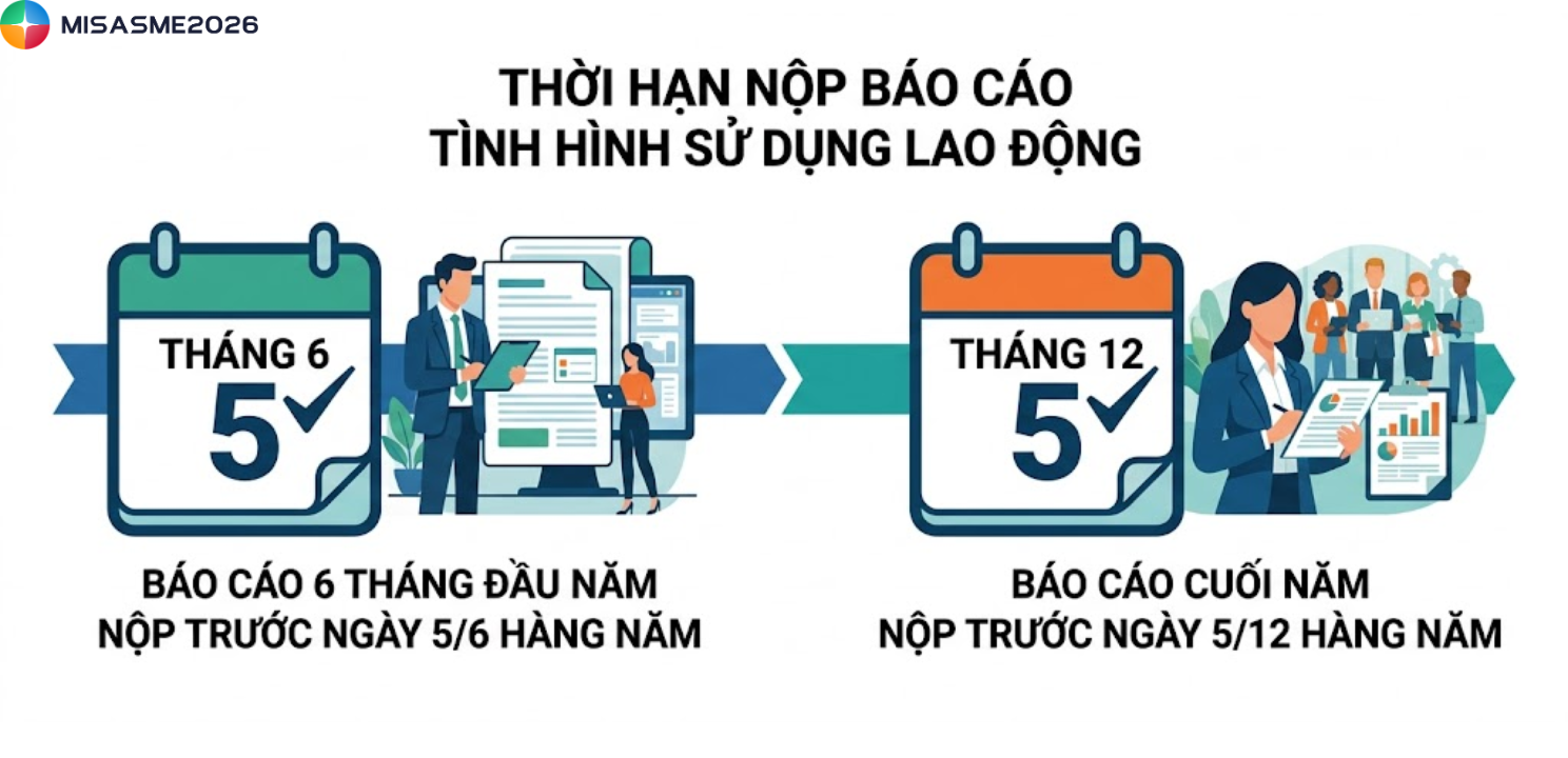 nộp báo cáo tình hình sử dụng lao động 2025