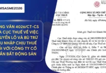 Công văn 4026/CT-CS về việc chuyển lỗ và bù trừ thu nhập chịu thuế đối với Công ty Cổ phần Bất động sản