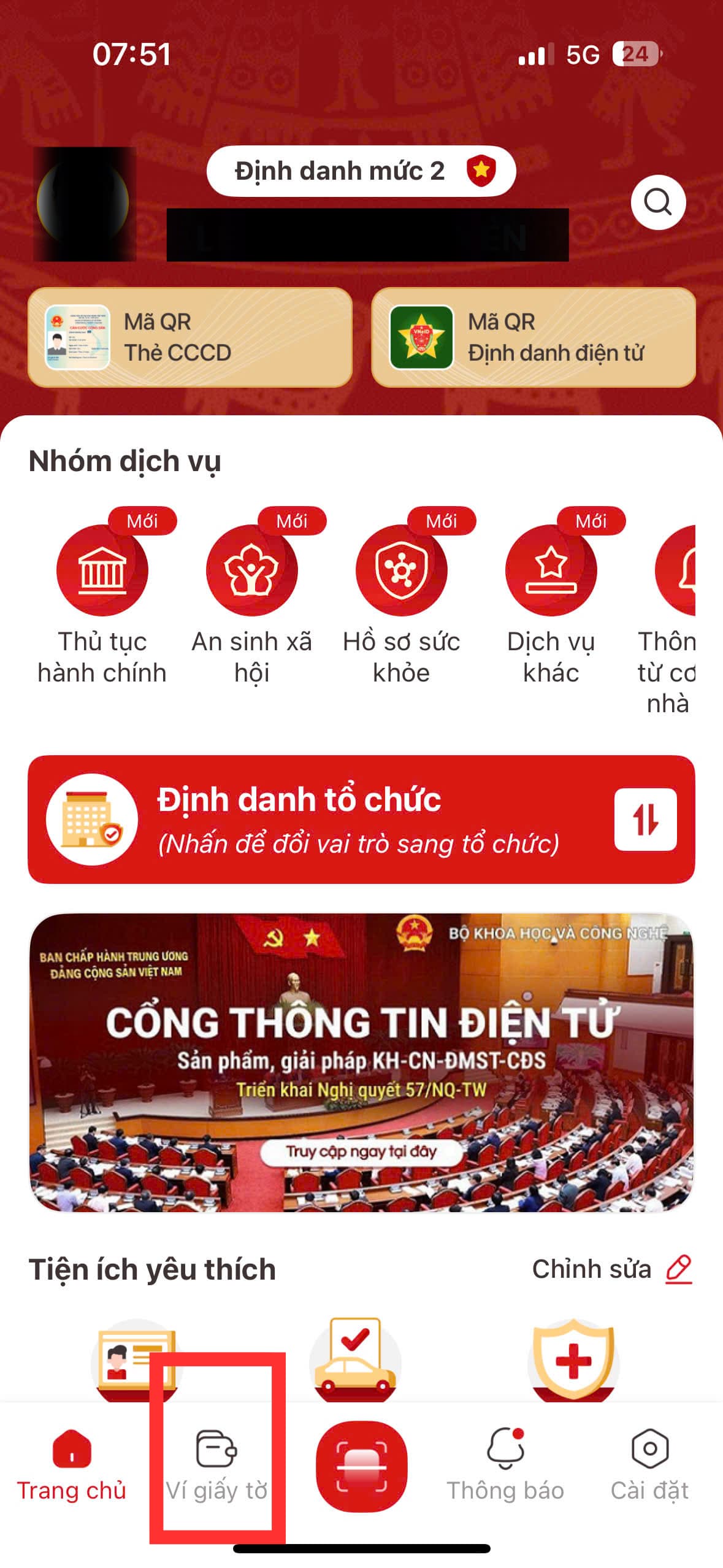 cách xem mã số thuế trên vneid