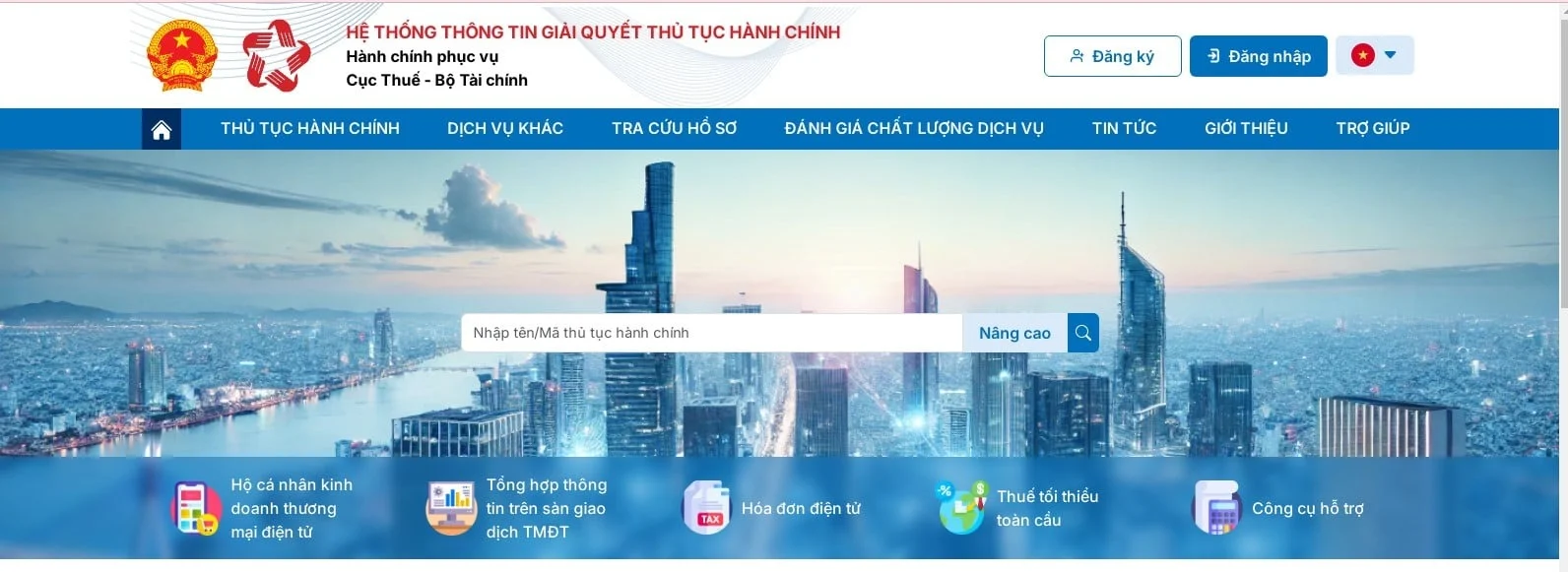 tra cứu mã số thuế trên vneid